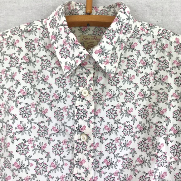 Steve & Barry's Tops - Vintage womens button up shirt size S floral print 90s cottagecore casual